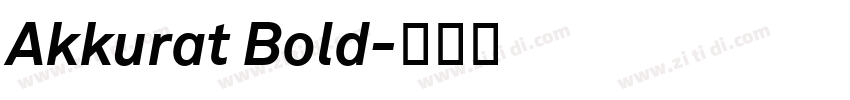 Akkurat Bold字体转换